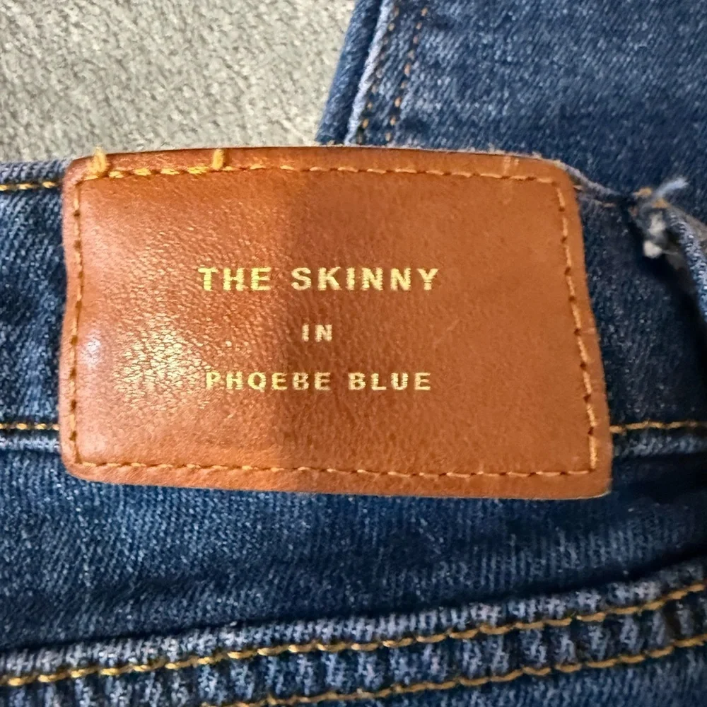 Zara Skinny Distressed Raw Hem Jeans